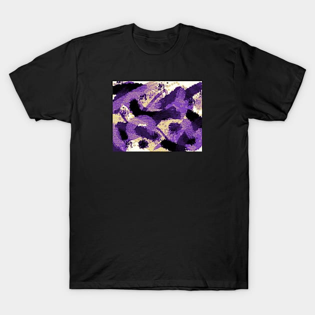 Nonbinary Pride Abstract Textural Layered Paint T-Shirt by VernenInk